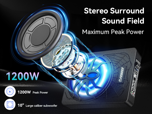 Car subwoofer,under seat subwoofers with amp,under seat subwoofer,bluetooth subwoofer for car