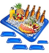 Cabilock Inflatable Serving Bar Coolers for Parties Ice Tray Food Drink Containers Food Drinks Bu...