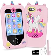 Kids Smart Phone for Girls Unicorn Gifts for Girls Age 6-8 Kids Phone with Camera Games Music Tor...