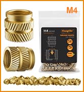 HANGLIFE Heat-Set Threaded Inserts, M4 Heat Set Insert for 3D Printing Components and Plastic Par...