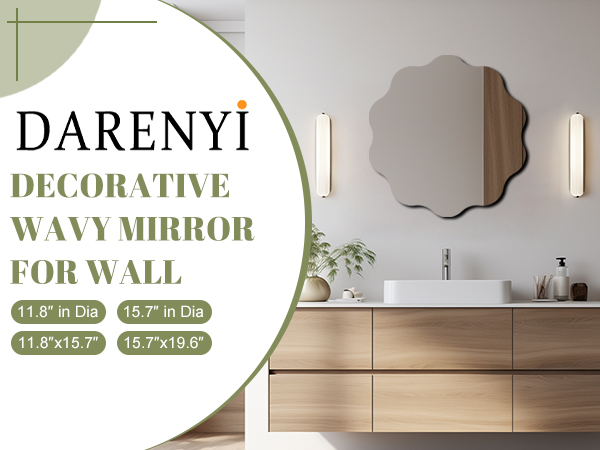 round wavy mirror