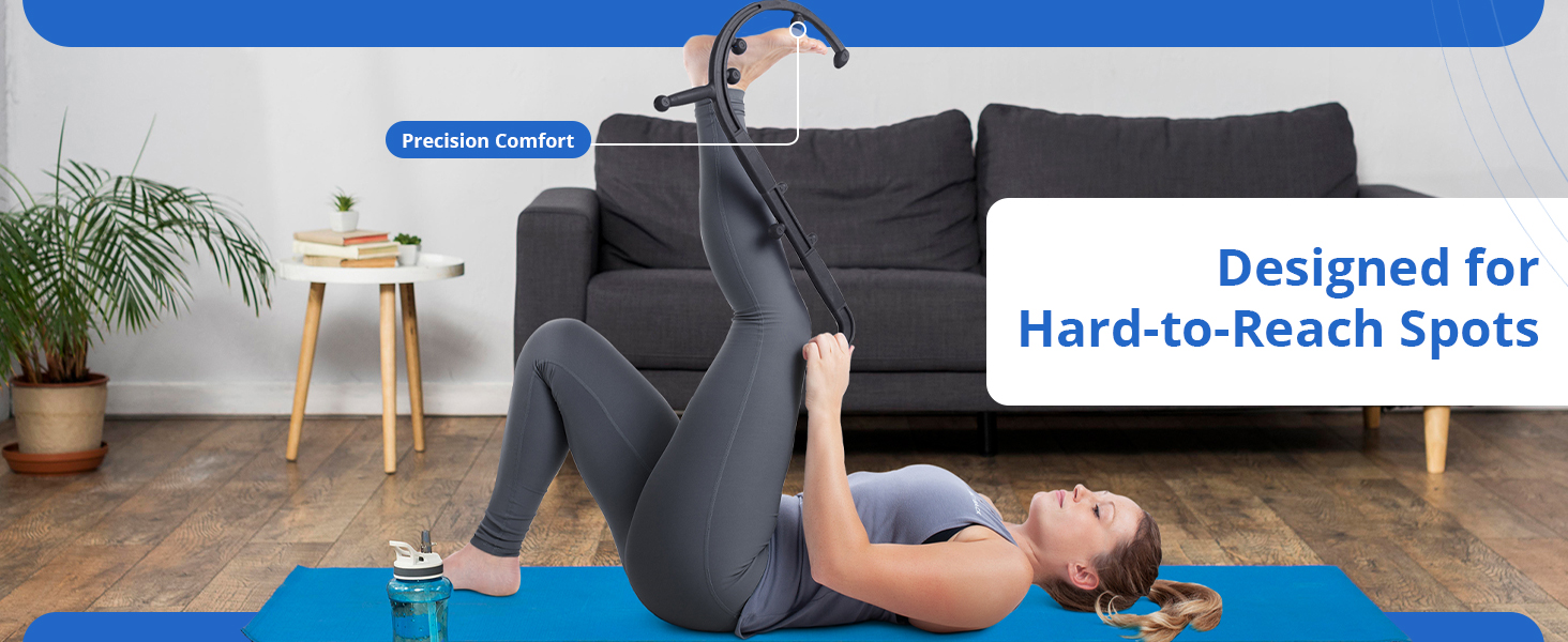 trigger point cane, therapy, massage hook for neck and shoulders, massage cane hook, pressure point