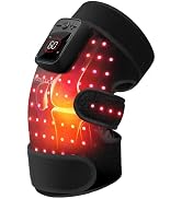 CooCoCo Red Light Therapy Knee Massager, Knee Pain Relief, Cordless 5000mAh Heated Knee Brace, 20...