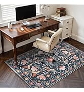 Anidaroel 48"x60" Office Chair Mat for Hardwood Floor/Tile, Black Floor Mat for Office Chairs, An...