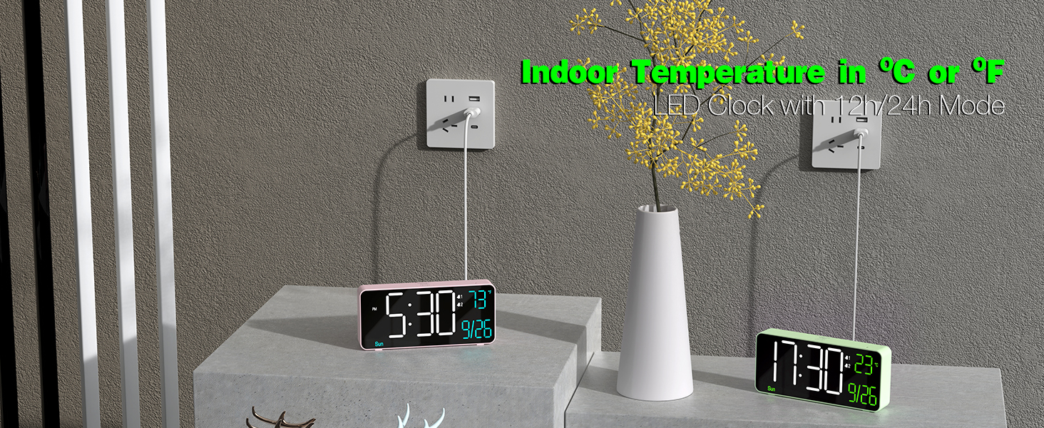6.7in digital clock