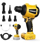 LIVOWALNY Cordless Dust Blower for Dewalt 20V Battery, Leaf Blower Brushless Handheld Blower Sawd...