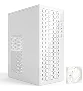 High Airflow Micro ATX PC Case - Support MATX, Mini-ITX, Slim With USB2.0x2 I/O Port, White Witho...