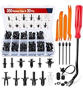 Nilight 380pcs Car Retainer Clips &amp; Fastener Remover with 12 Most Popular Sizes Auto Push Pin Riv...