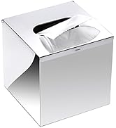 Sumnacon Square Stainless Steel Tissue Box Cover - Wall Mounted Stylish Paper Facial Cover, Moder...