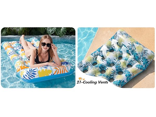 4 Pack Pool Floats with 21-Cooling Vents