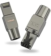 VCELINK RJ45 Connectors Tool Free Cat 8, Shielded RJ45 Modular Plugs 40 Gbps 2000MHz PoE++, Reusa...