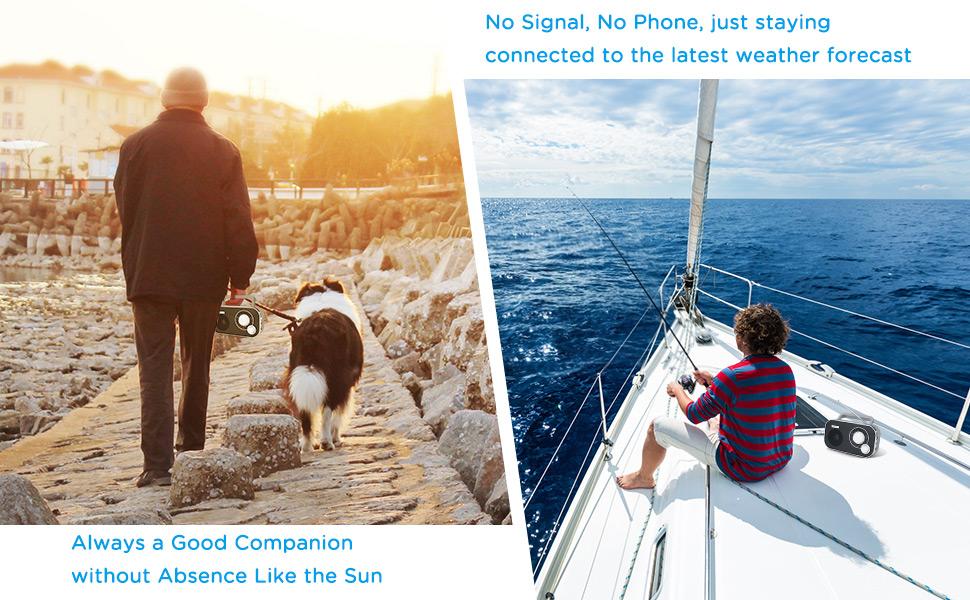 handheld transistor radio for walking