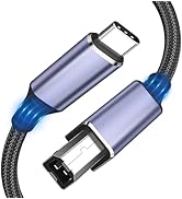 USB B to USB C Printer Cable 6.6FT, Type B to Type C Printer Cord [Aluminum Shell, Braided] for M...