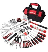 FASTPRO 236-Piece Home Repairing Tool Set, Mechanics Hand Tool Kit with 12-Inch Wide Mouth Open S...