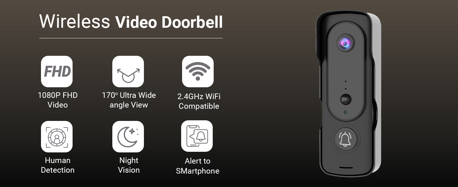 Wireless security doorbell