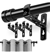 Curtain Rod Bracket, Curtain Rod Holders for Wall, Heavy Duty Ceiling Rods Hooks Hangers for 5/8"...