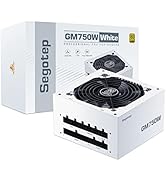 Segotep 750W White Power Supply, 80 Plus Gold Certified Full Modular PCIe 5.0 &amp; ATX 3.0 Gaming PS...