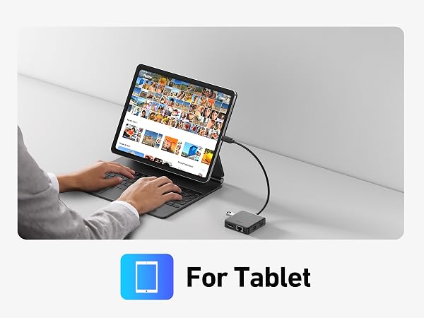 BENFEI USB C HUB 6in1 with HDMI(4K@60Hz), 100Mbps Ethernet, 100W PD, 1*USB 3.2 &amp; 2*USB 2.0