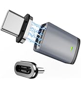 3C'S USB C Magnetic Adapter 1 Pack+ 1 Male Port,11Pin Straight Type C Magnetic Adapter,Supports U...