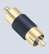 VCE RCA Male to Male Coupler 5-Pack, Gold Plated Dual Male Connector RCA M-M Adapter