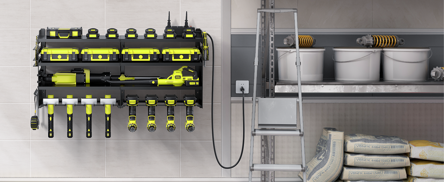 Power Tool Organizer Charging Station