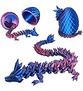 YANZHE 3D Printed Dragon Egg, 3D Printed Articulated Dragon Eggs with Dragon Inside, Crystal Drag...