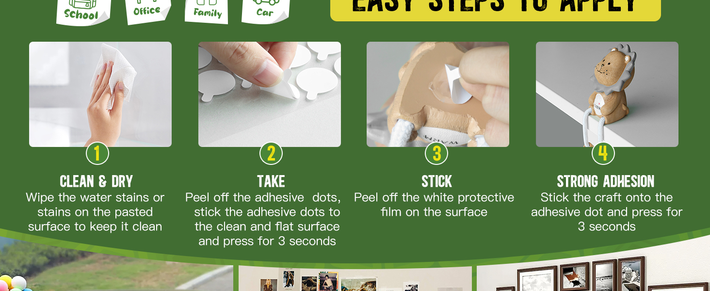clear sticky dots