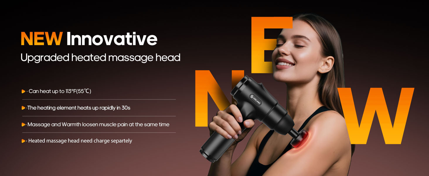 Massage gun with heat