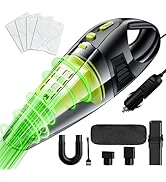 BKWITY New Version Car Vacuum, Portable Car Vacuum Cleaner with Powerful Suction, DC 12V Power 16...