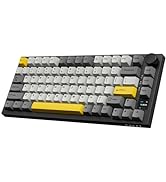 ATTACK SHARK Ajazz AK820PRO Mechanical Keyboard with TFT Smart Display&amp;Knob,Bluetooth 5.1/USB-C/2...