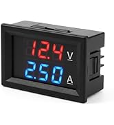 WOWOONE 0.28" LED Digital Voltmeter Ammeter, Digital Voltmeter DC 0-100V 10A with Blue &amp; Red Dual...