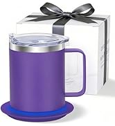 Zhenglu Coffee Warmer with Mug Set, Self Heating Coffee Mug with USB Powered, 131°F Temperature C...