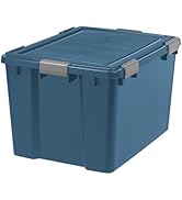 IRIS USA 74 Qt Sustainable Storage Box with Gasket Seal Lid, 4 Pack - BPA-Free, Made in USA - He...