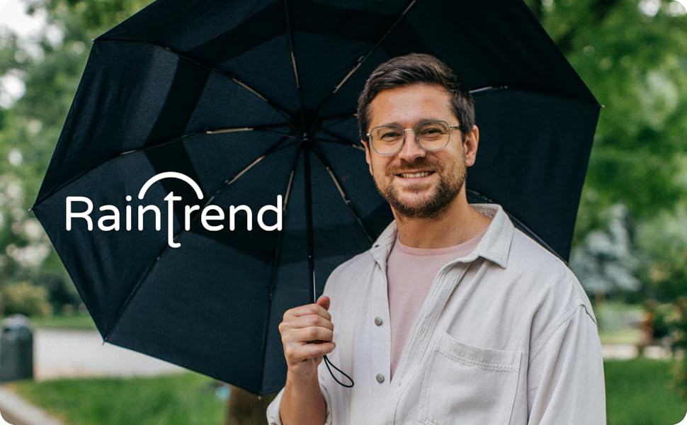 RAINTREND travel umbrella compact umbrella windproof umbrella black umbrella portable umbrella