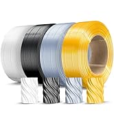 SUNLU 500g Silk PLA Filament Refill 1.75mm 4-Color, No-Spool 3D Printer Silk Filament Bundle for ...