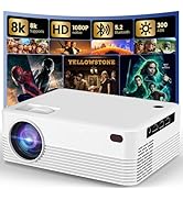 Dreamfair Projector with WiFi and Bluetooth | Support 8K 1080P, 240ANSI | Portable Projector with...