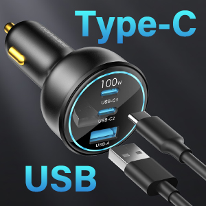 1*USB-C (100W max) 1*USB-C2 (20W max) 1*USB-A (18W max)