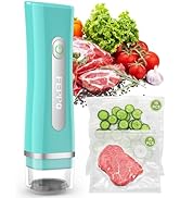 FEPPO Vacuum Sealer for Food with Visible Water Tank, Handheld Saver Compact Vacuum Sealer Machin...
