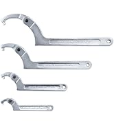 MFBJXC 4 Pieces Adjustable Pin Spanner Wrench Tool Set, 3/4" to 6-7/10" C Pin Spanner Hook Wrench...