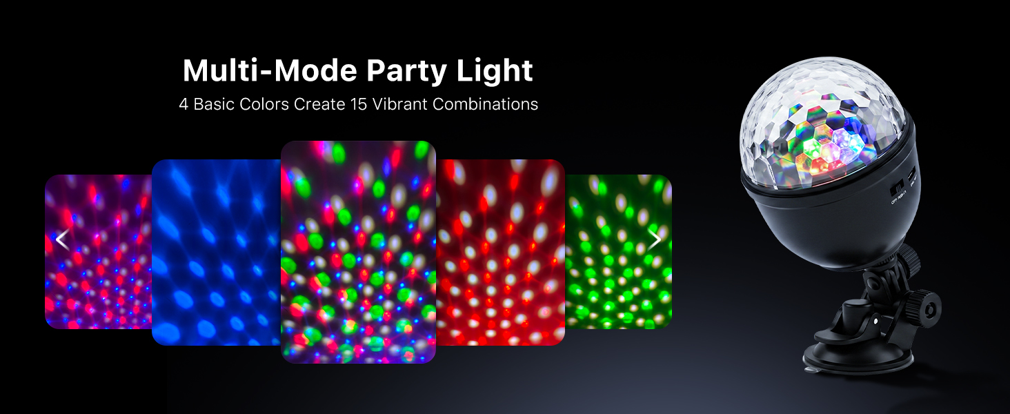 multicolor party disco light