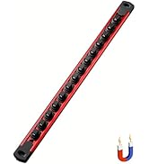 ALOANES Magnetic Socket Organizer 3/8-Inch Drive, Socket Rail Organizer Heavy Duty Aluminum, 360°...