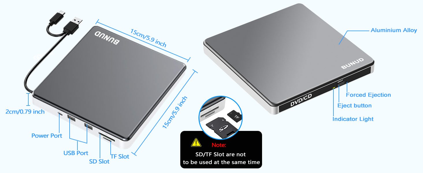 usb 3.0 type c slim cd burner portable optical dvd drive plug and play