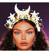 GORTIN Light up Star Headband LED Rhinestones Halo Crown Moon Costume Headwear Glitter Hair Acces...