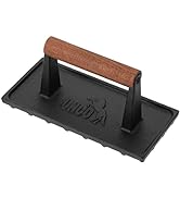 UNCO- Cast Iron Grill Press, 8.5 x 4.1 Inch, 2.6 lbs, Burger Press for Griddle, Sandwich Press, B...
