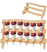 BENECREAT Ice Cream Cone Holder Stand, 12.99x7.36x5.71inch Food Display Rack for Catering Events ...