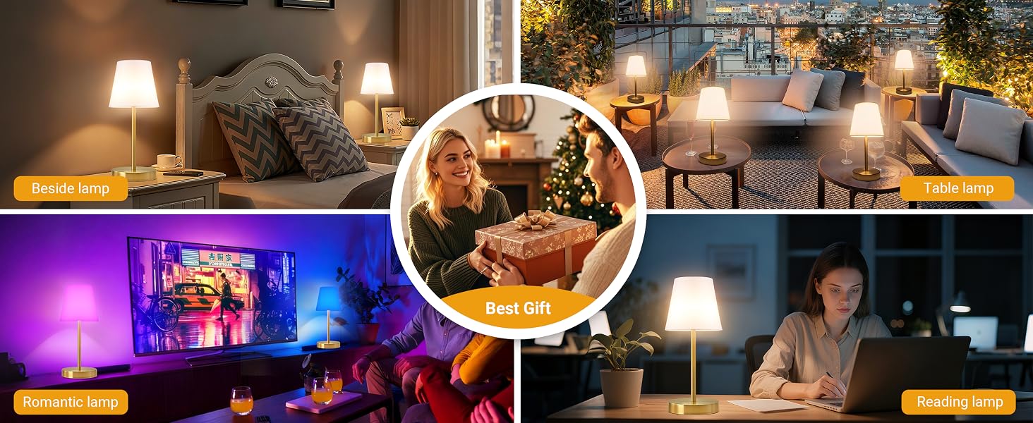 Rechargeable cordless LED desk lamp