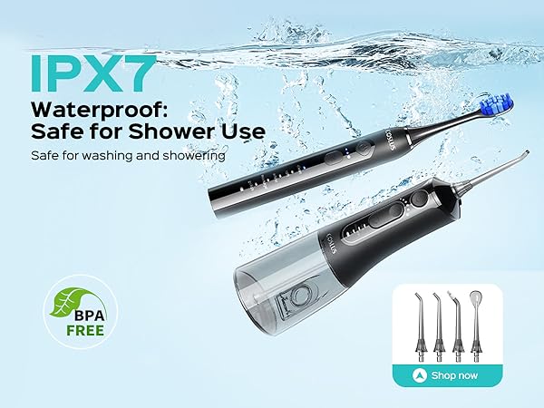 electric toothbrush with water flosser