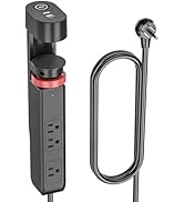 Desk Clamp Power Strip with USB-C Port, 1020J Surge Protector with 20W PD Fast Charging,3 Wide-Sp...