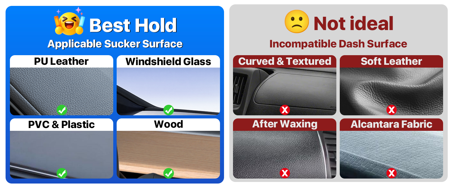 Suction Cup Material Compatibility