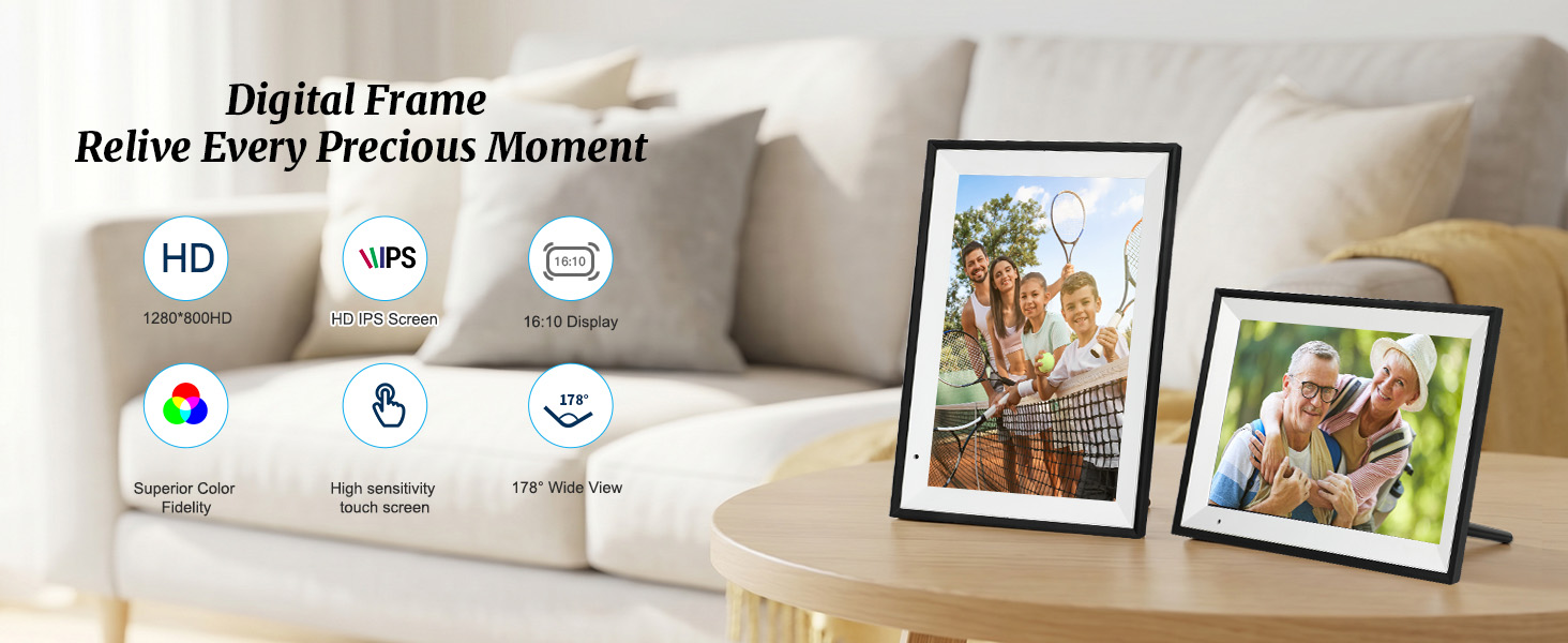 digital picture frames load from phone